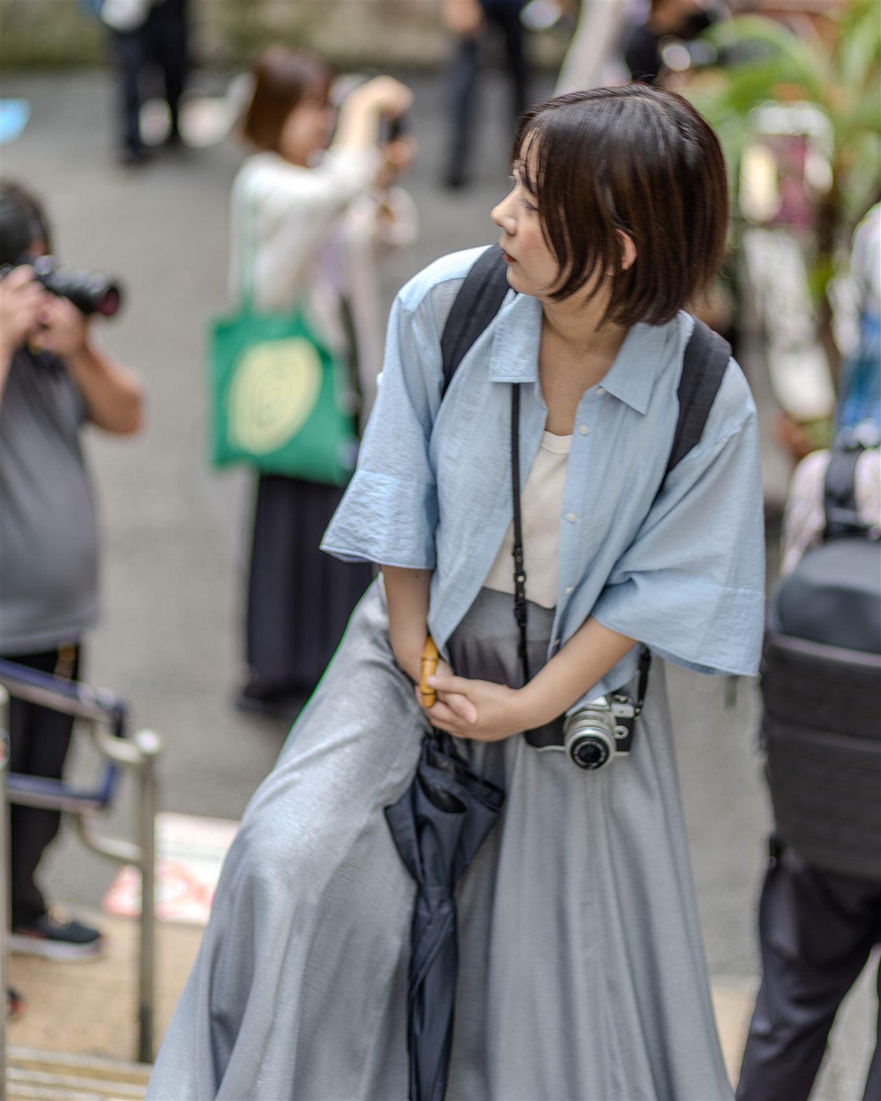 街角でのポートレート撮影